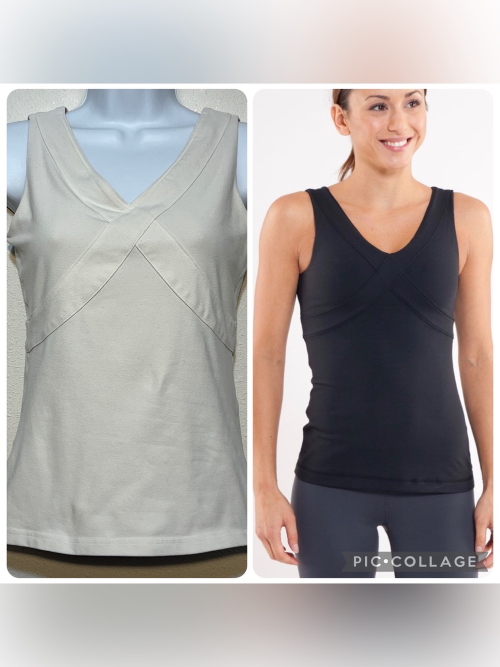 lululemon athletica Cream Cross-Front V-Neck Tank Top